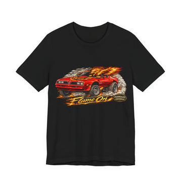 Flame On! Lightly Distressed.  Pontiac Firebird Trans AM Outlaw Series T-Shirt