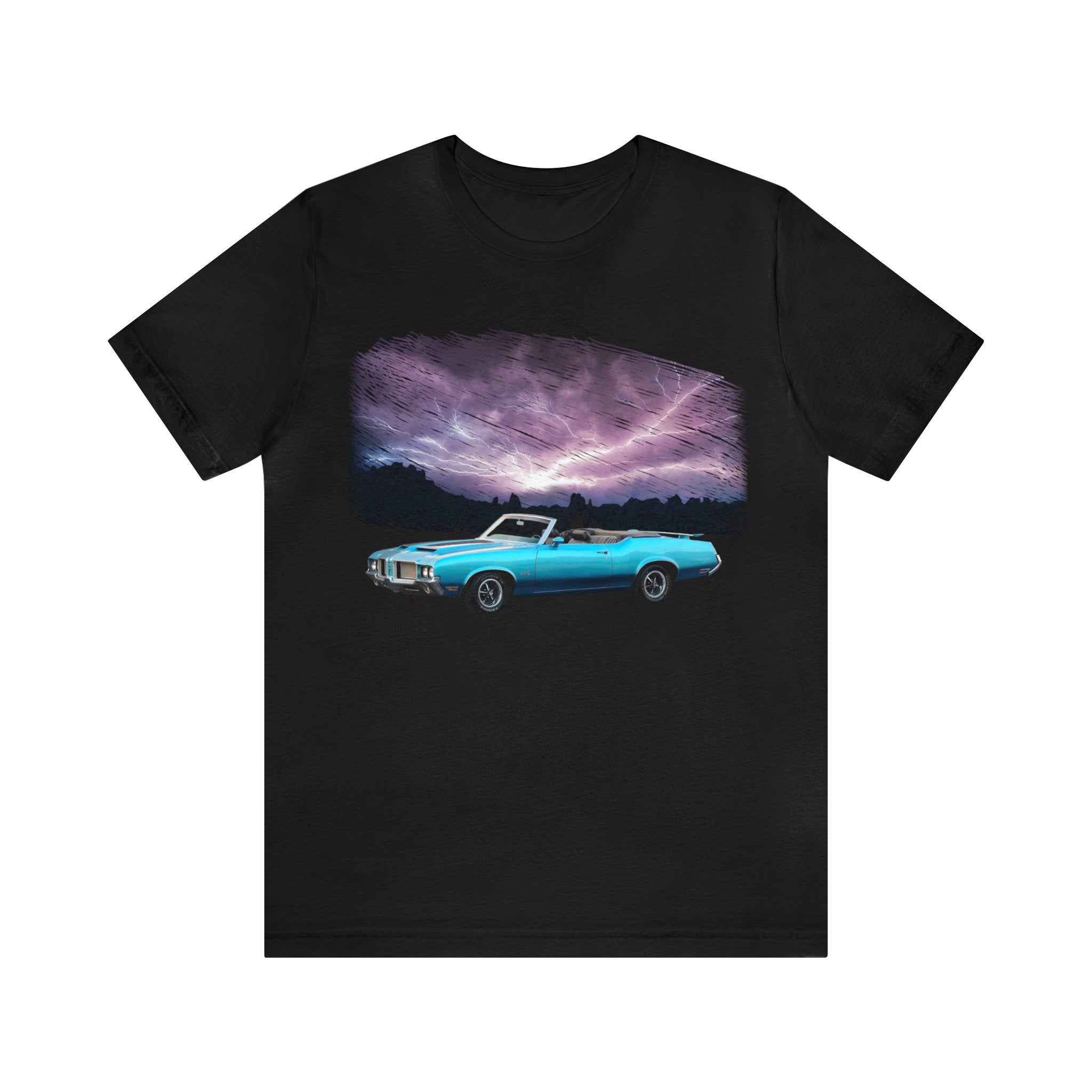 1972 Olds Cutlass 442 in our lightning series Short Sleeve Tee