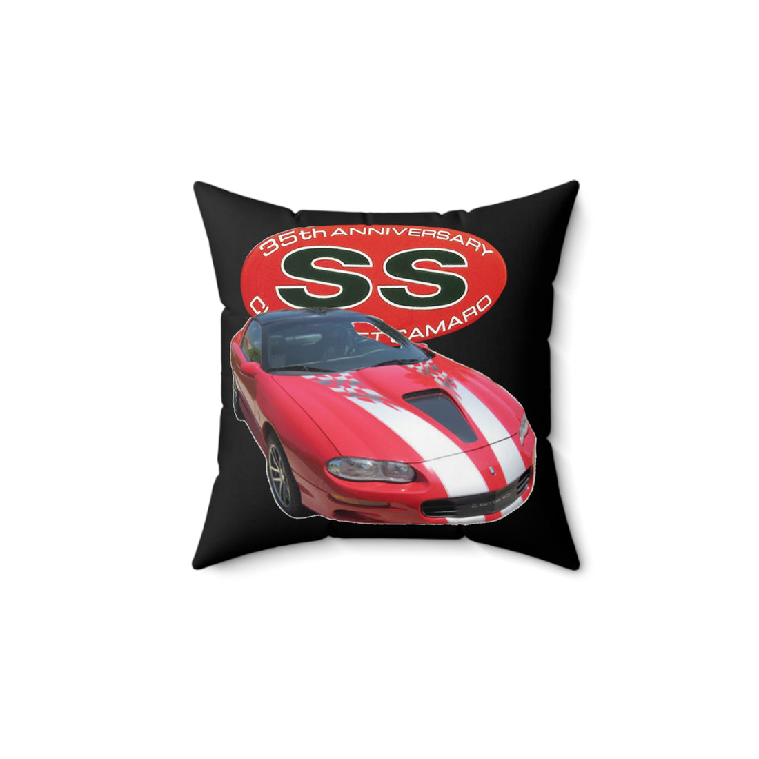 2002 35th Anniversary Camaro Spun Polyester Square Pillow