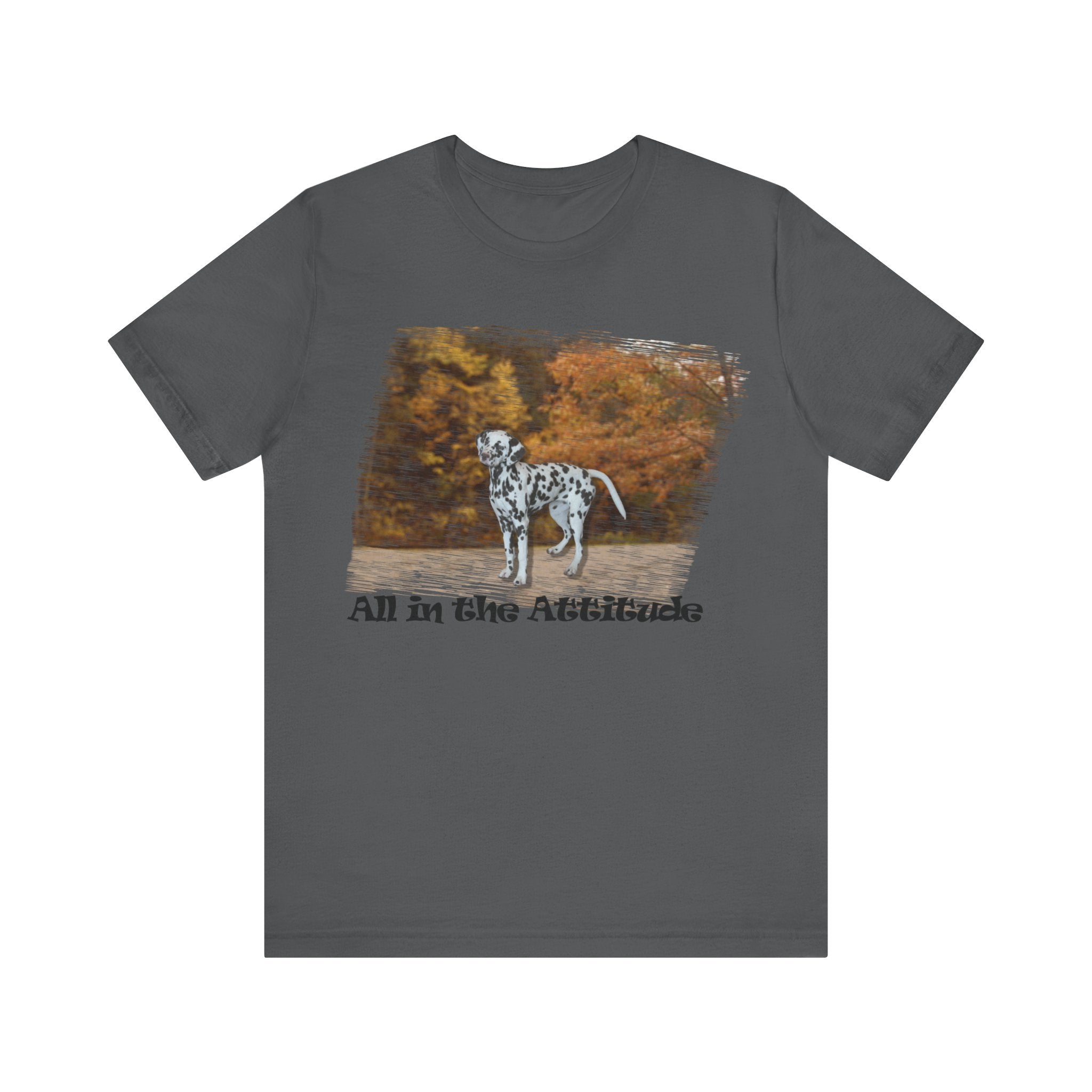 Dalmatian in our fall day Attitude series Short Sleeve Tshirt