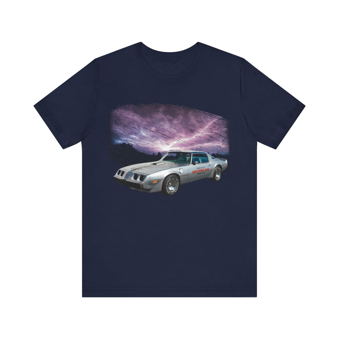 1979 Pontiac Firebird Trans AM Pace Car in our lightning series Short Sleeve Tee
