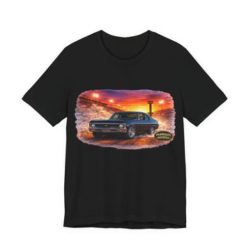 Nitro Series – High-Octane Classic  Drag Racing with Distressed 1968 Nova SS Nitro Series T-Shirt