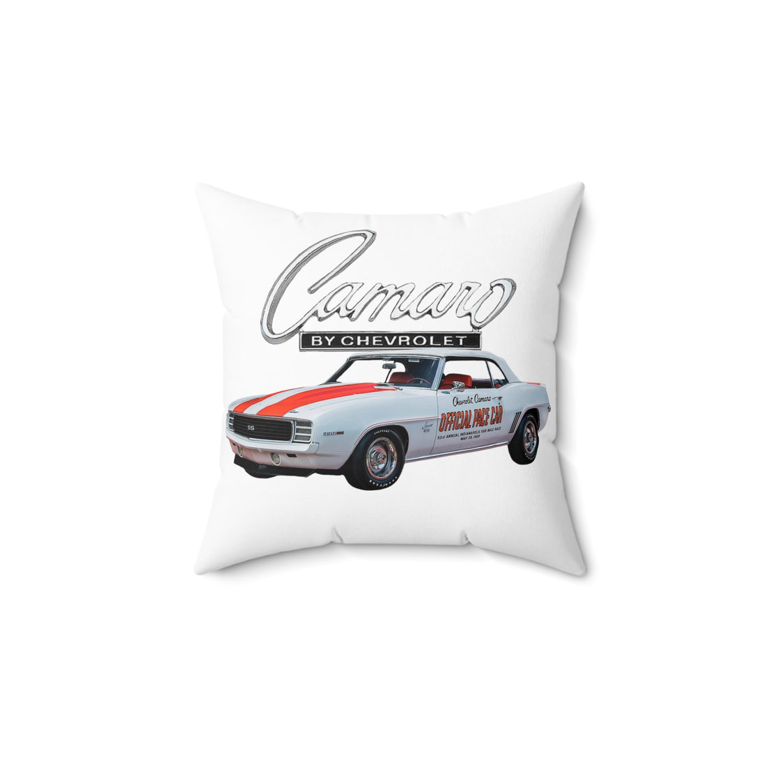 1969 Camaro Pace Car Spun Polyester Square Pillow