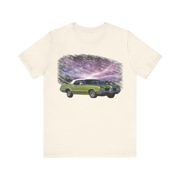 1971 Olds Cutlass 442 in our lightning series Short Sleeve Tee