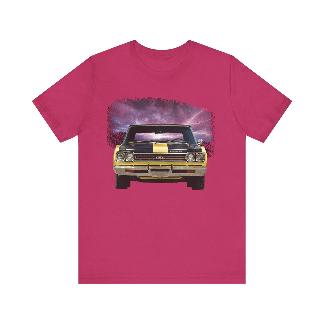 1969 GTX in our lightning series short sleeve tee with car graphic.
