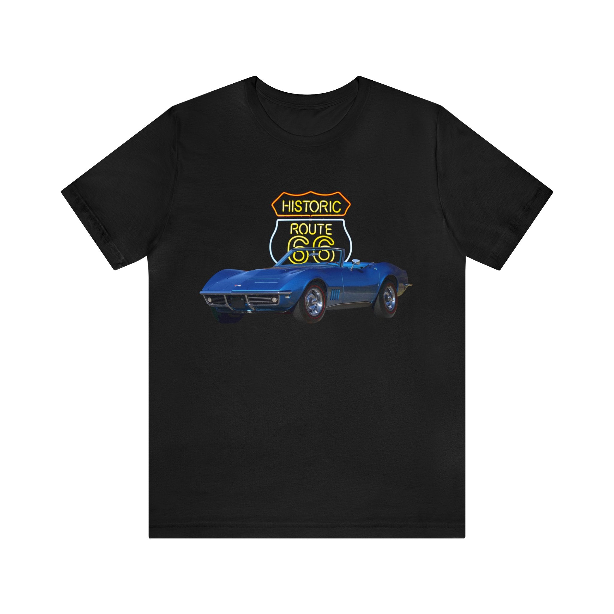 1968 Corvette in our route 66 series Short Sleeve Tee