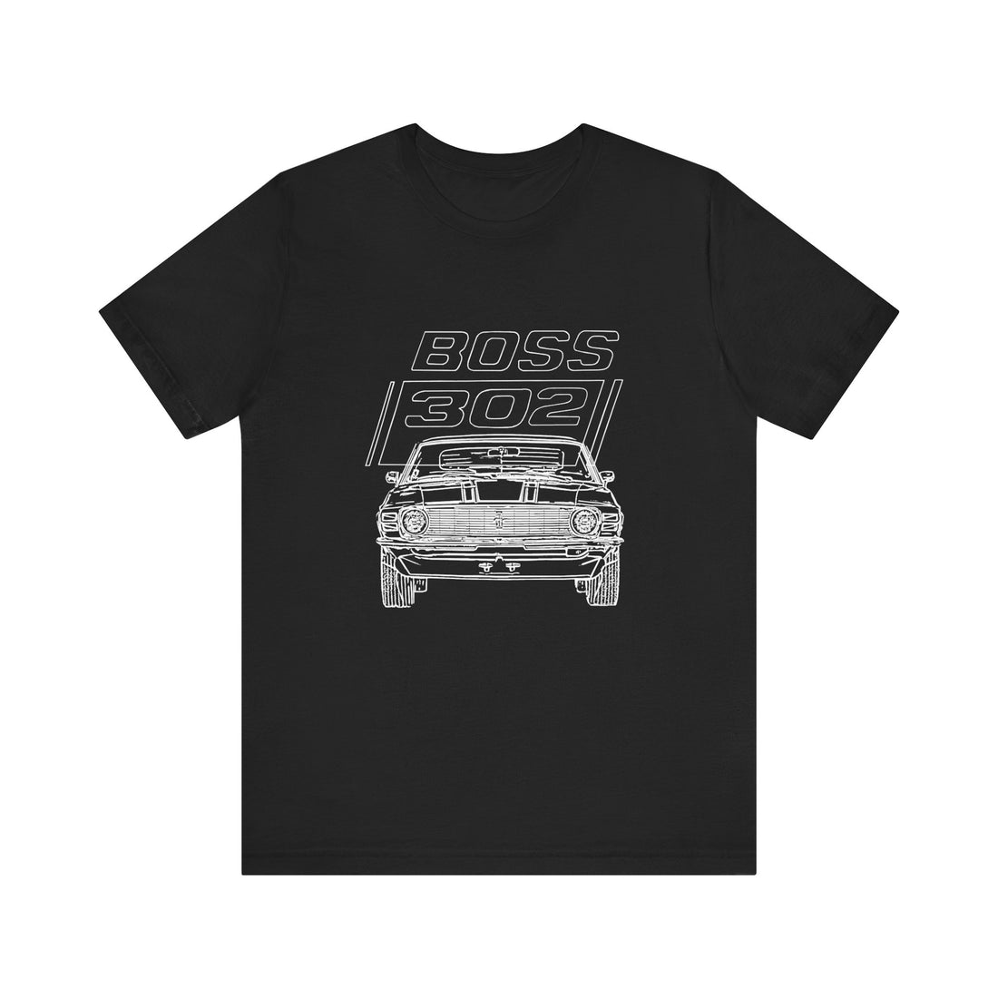 1970 Mustang Boss 302 in our sketch series Short Sleeve Tee