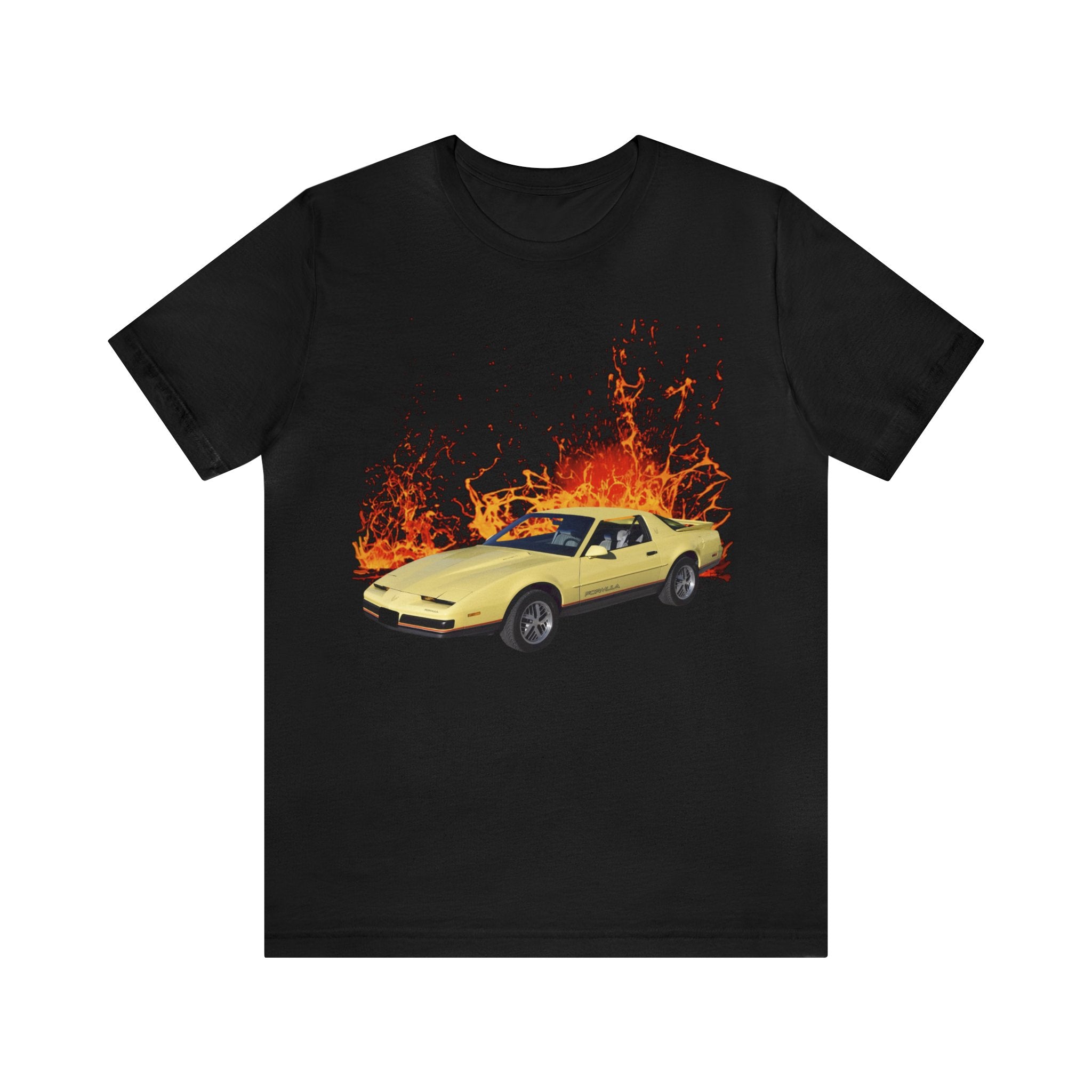 1987 Formula Firebird in our lava series Short Sleeve Tee