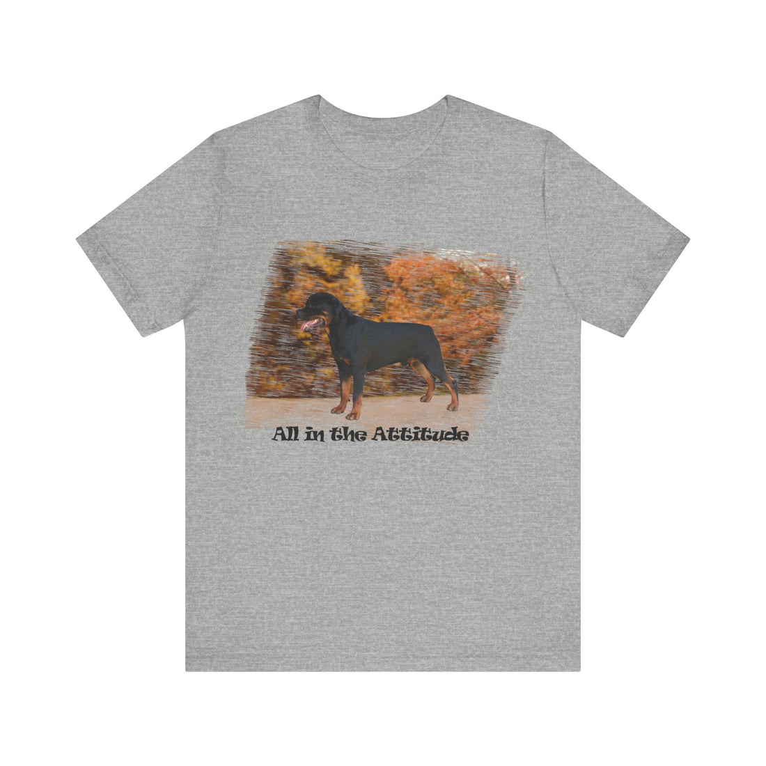 Rottweiler in our fall day Attitude series Short Sleeve Tshirt