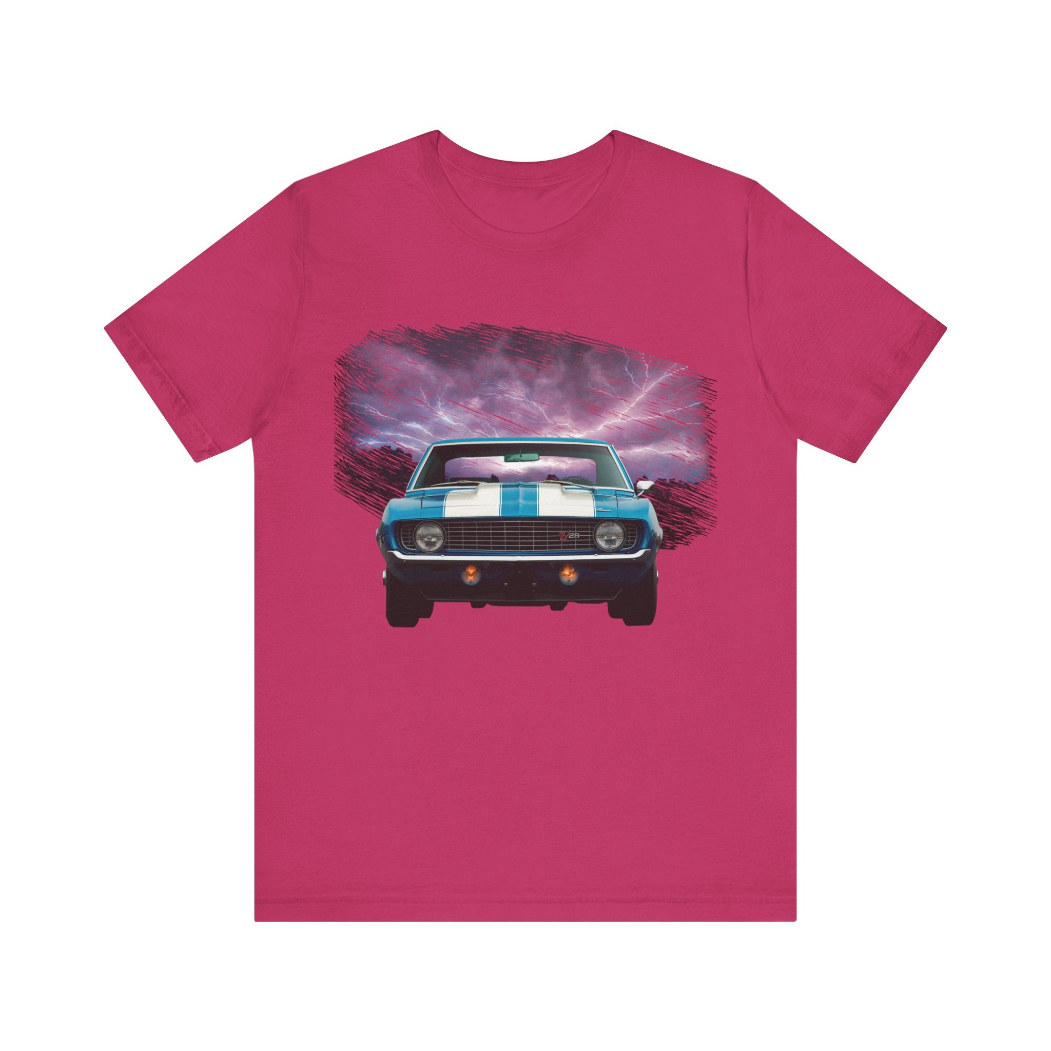 1969 Camaro Z28 in our lightning series Short Sleeve Tee