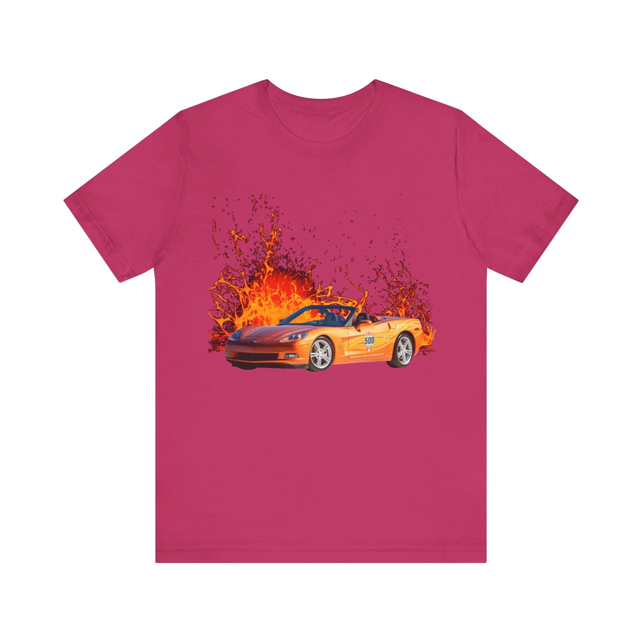 2007 Chevy Corvette Pace Car in our lava series Short Sleeve Tee