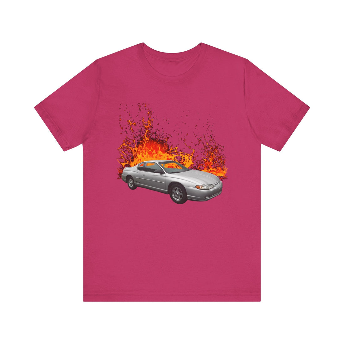 2002 Chevy Monte Carlo lava series short sleeve tee with vibrant design.