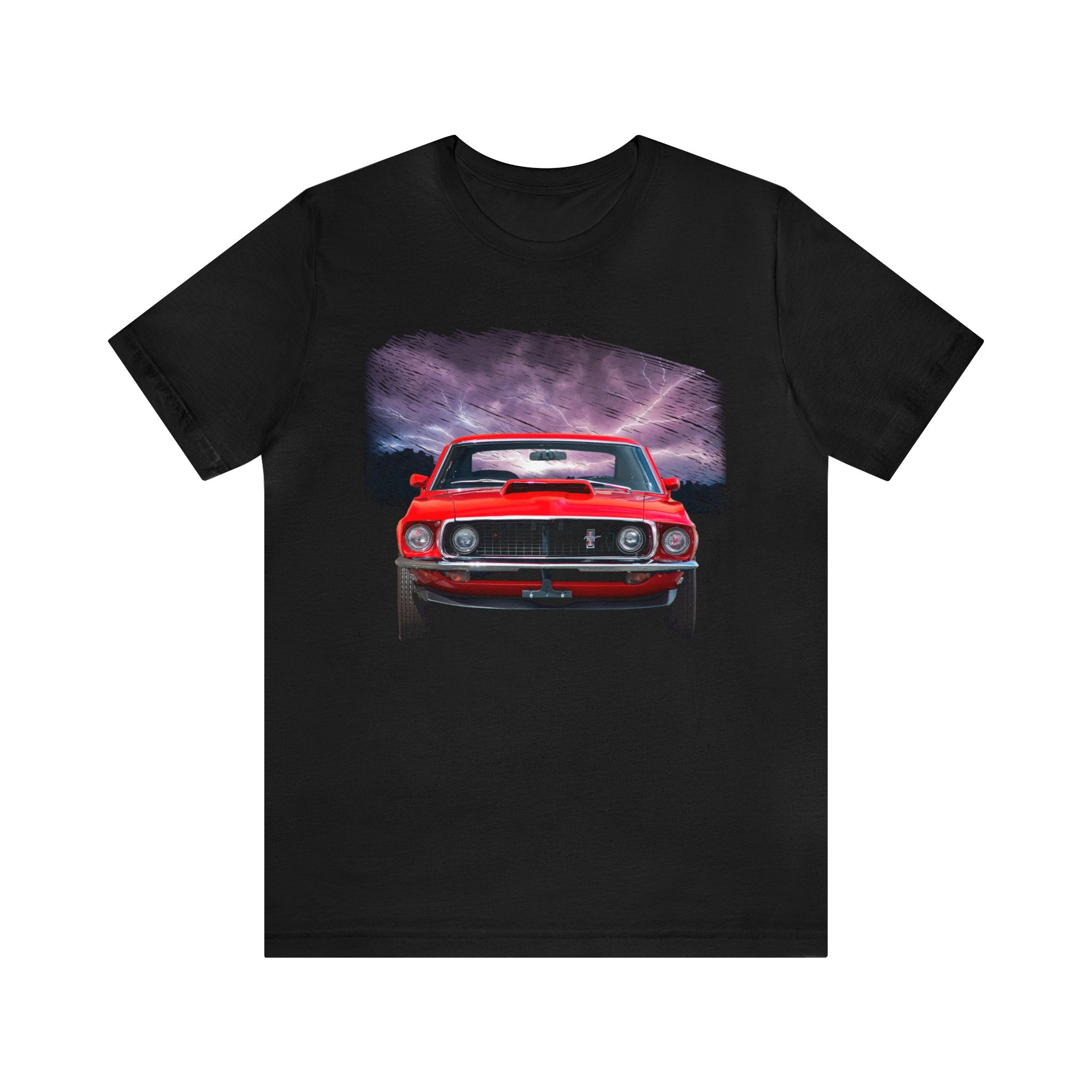 1969 Mustang 302 in our lightning series Short Sleeve Tee