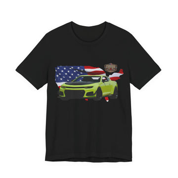 US Steel Series – Horsepower with a hometown!  Slightly Distressed 2021 Chevy Camaro US Steel Series T-Shirt