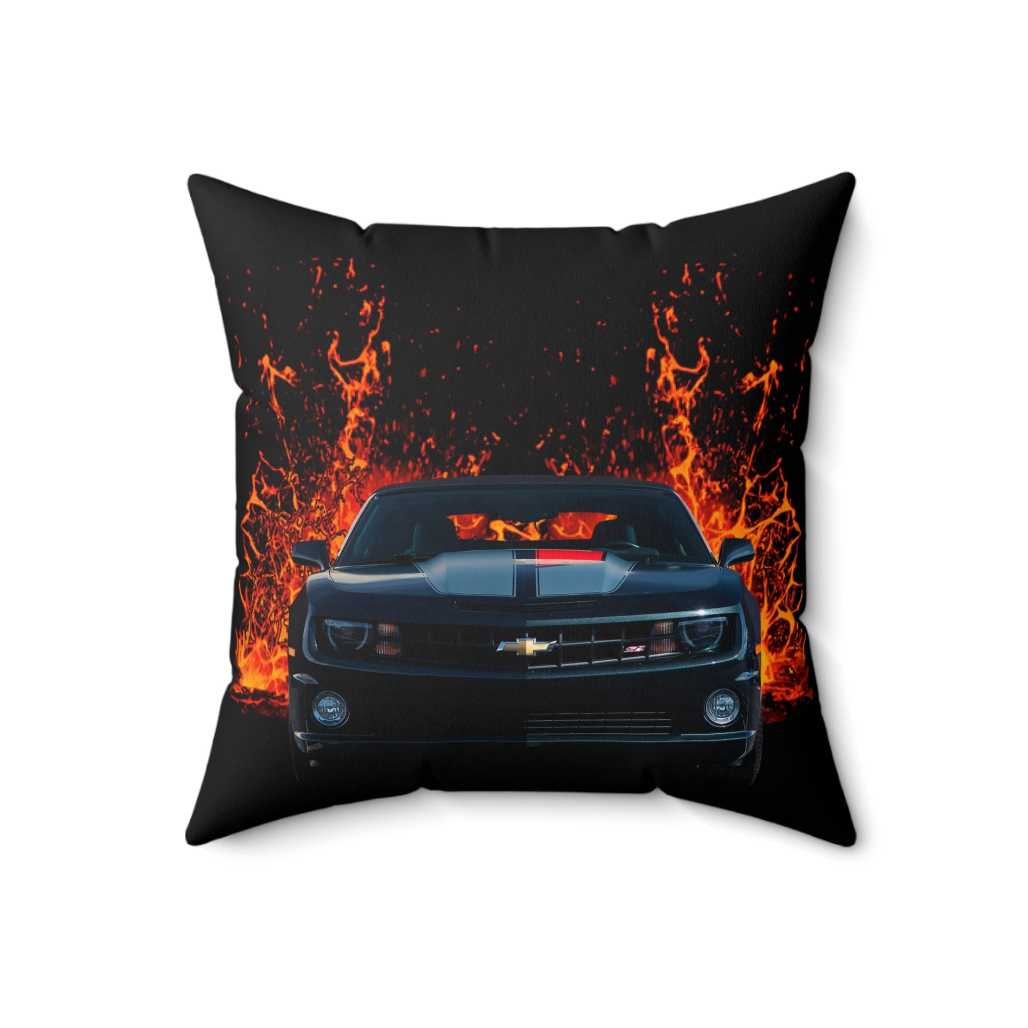 2012 45th Anniversary Camaro in our lava series Spun Polyester Square Pillow