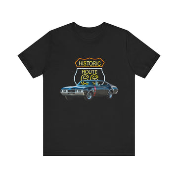 1968 Olds 442 in our Route 66 in the dark series Short Sleeve T-Shirt