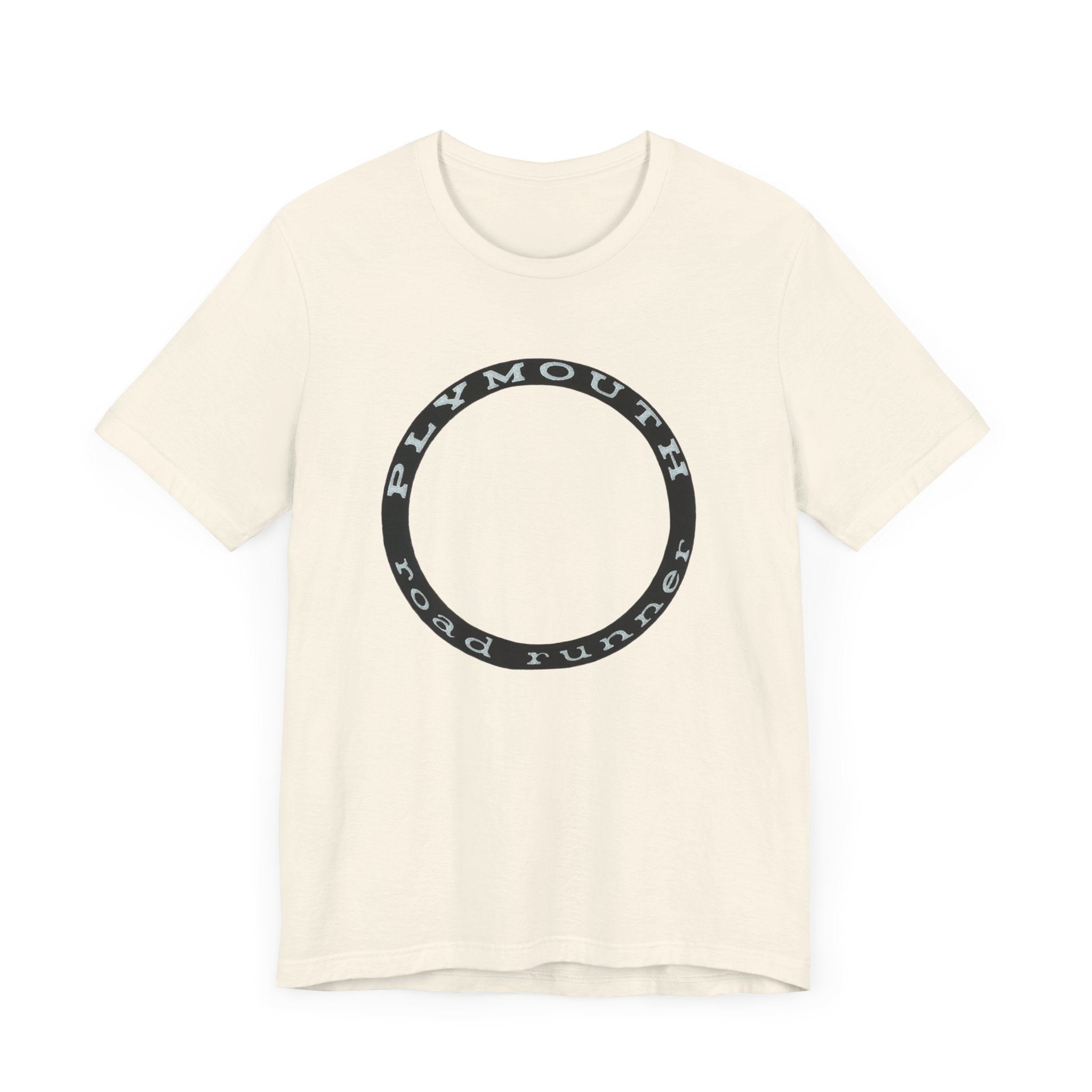 Plymouth Road Runner short sleeve tee with classic logo design, soft cotton fabric.