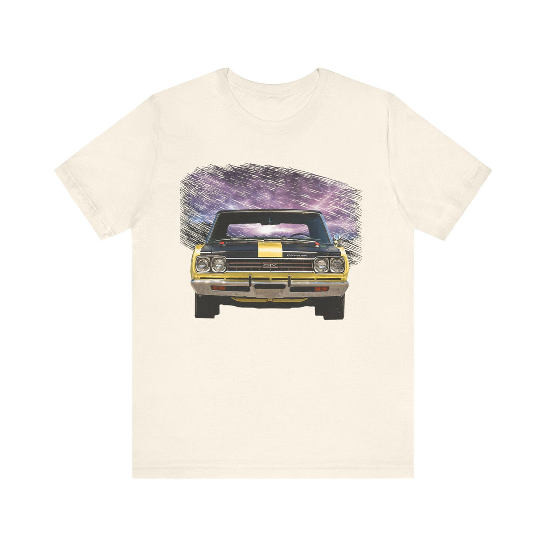 1969 GTX in our lightning series short sleeve tee with car graphic.