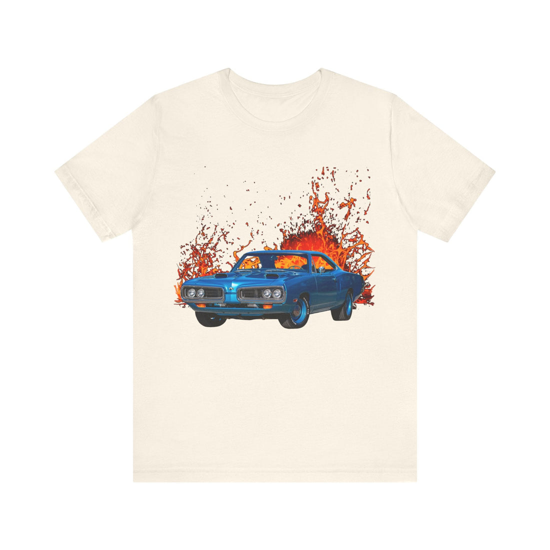 1970 Super Bee lava series short sleeve tee with vintage car graphic.