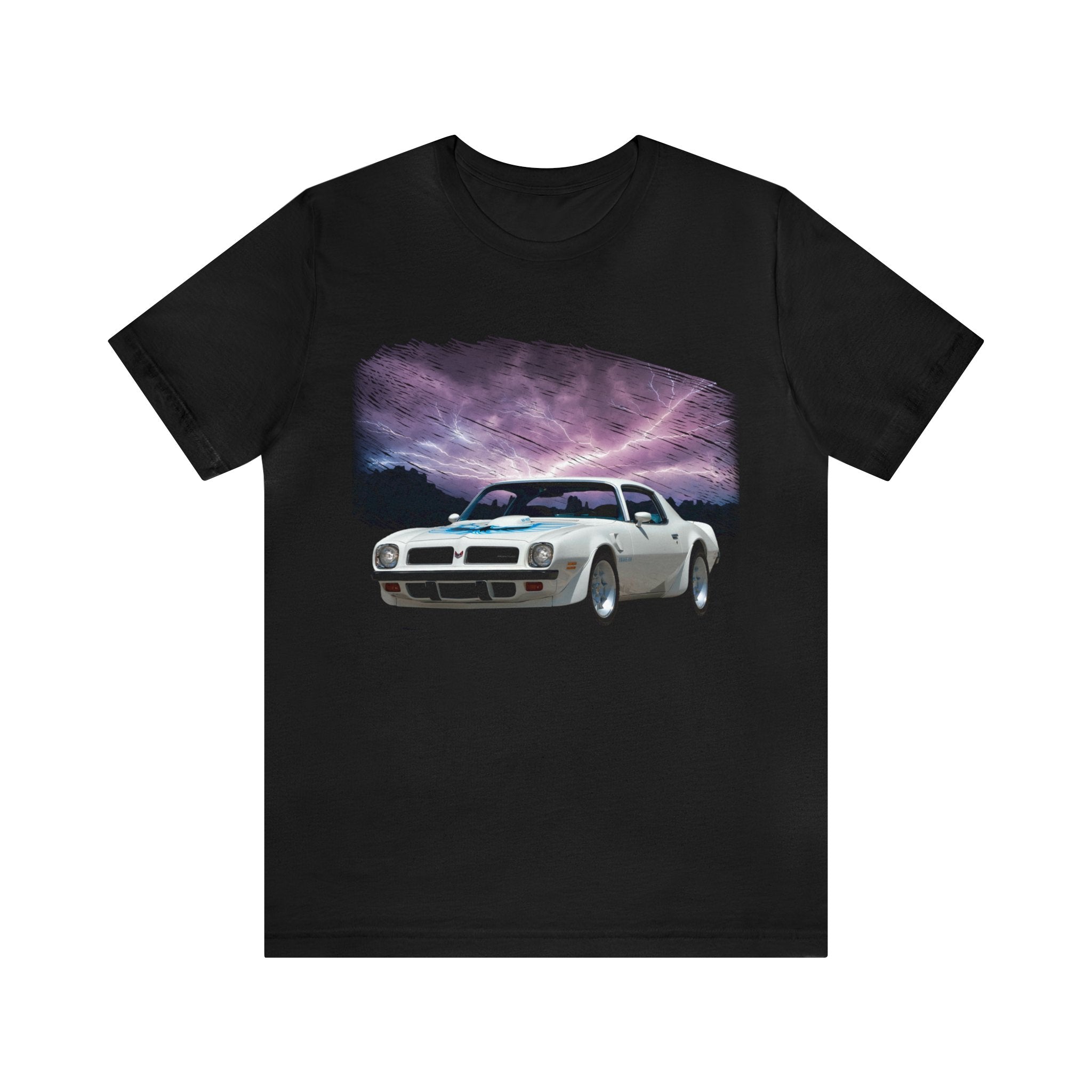 1974 Firebird Trans AM in our lightning series Short Sleeve Tee