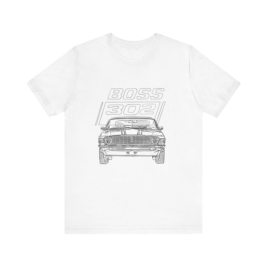 1970 Mustang Boss 302 in our sketch series Short Sleeve Tee