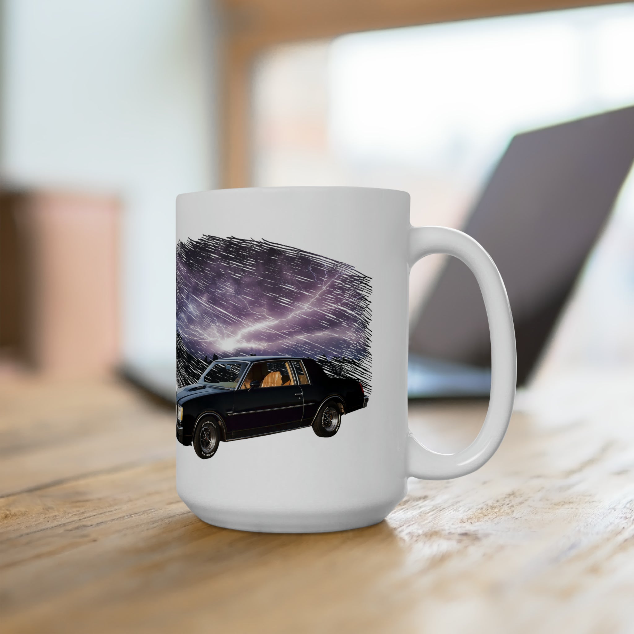 1987 Regal T-Type in our lightning series 15oz Ceramic Mug