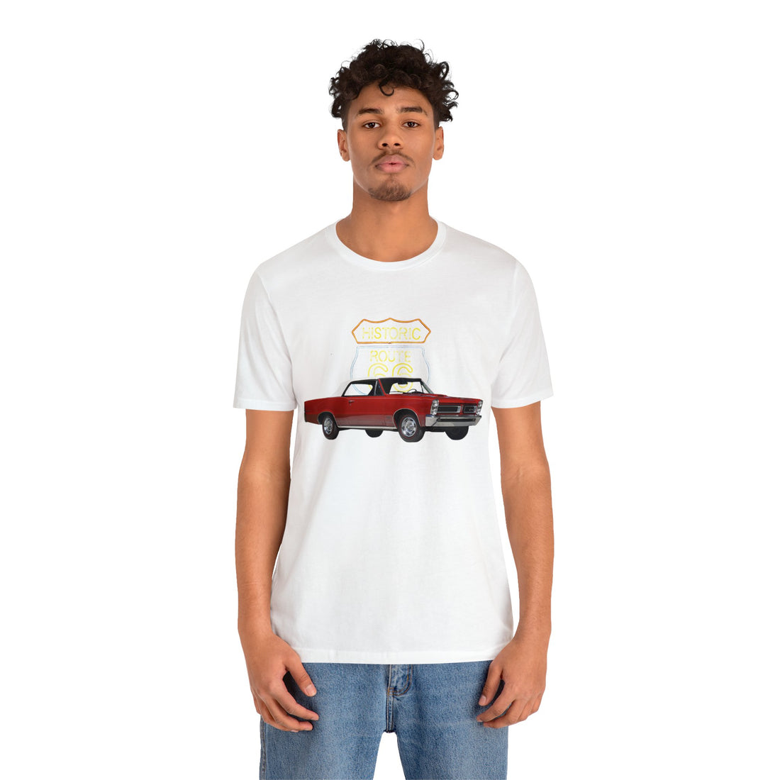 1965 GTO in our route 66 series Short Sleeve Tee