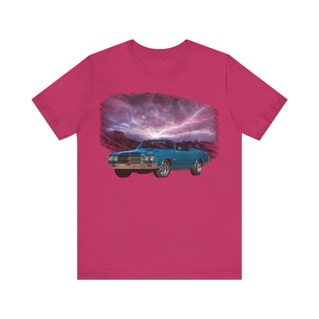 1970 Chevelle SS lightning series short sleeve tee with classic car design.