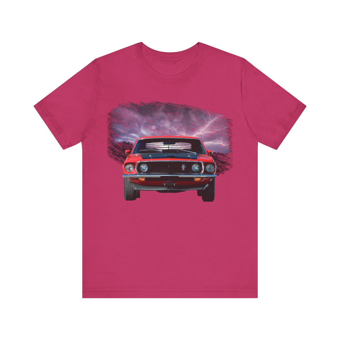 1969 Mustang Mach 1 lightning series short sleeve tee.