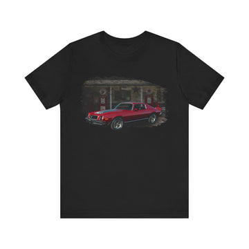 New 1974 Camaro Z28 in our filling station series Short Sleeve T-Shirt