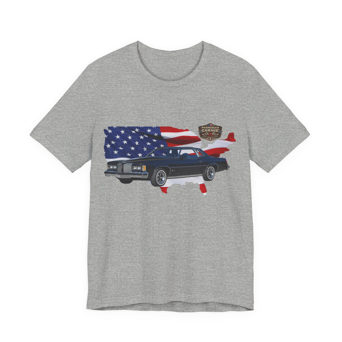 US Steel Series – Horsepower with a hometown!  Slightly Distressed 1976 Pontiac Grand Prix US Steel Series T-Shirt