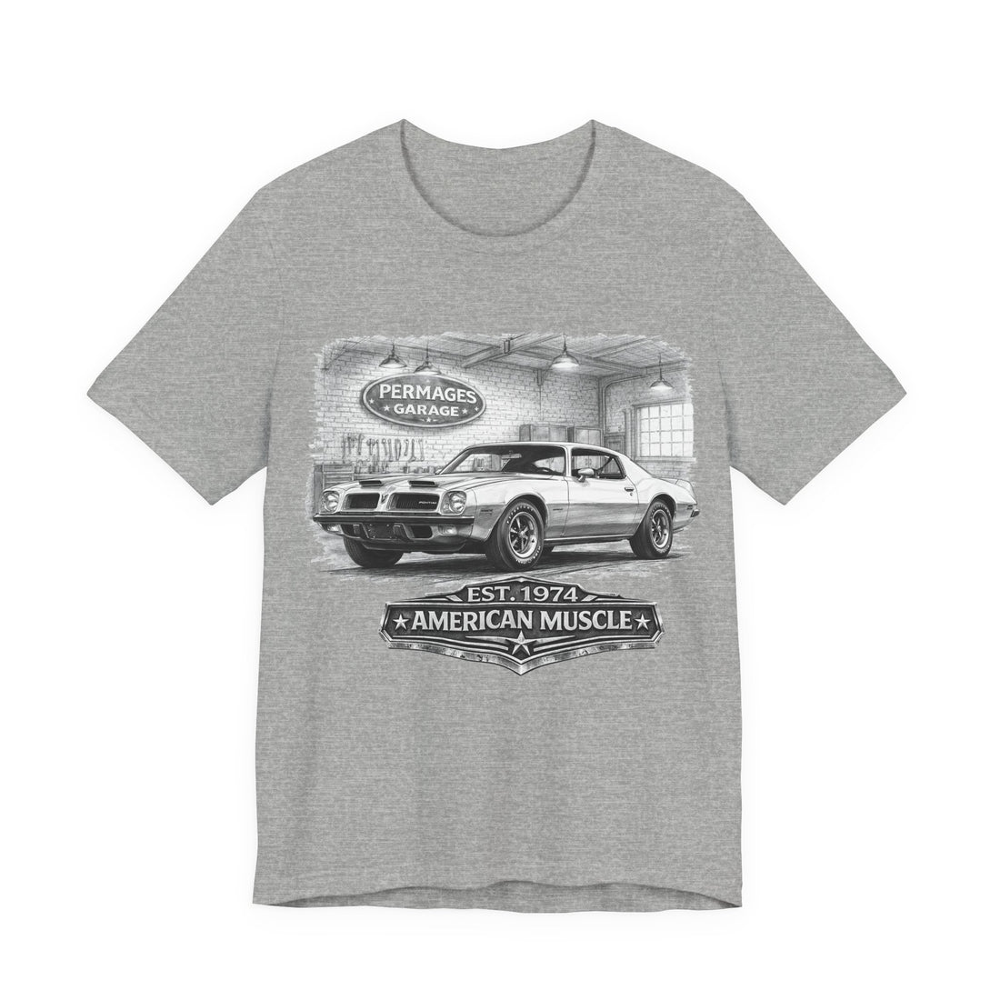 Garage Series – Its more than just a car!  Slightly Distressed 1974 Pontiac Formula Firebird Garage Series T-Shirt