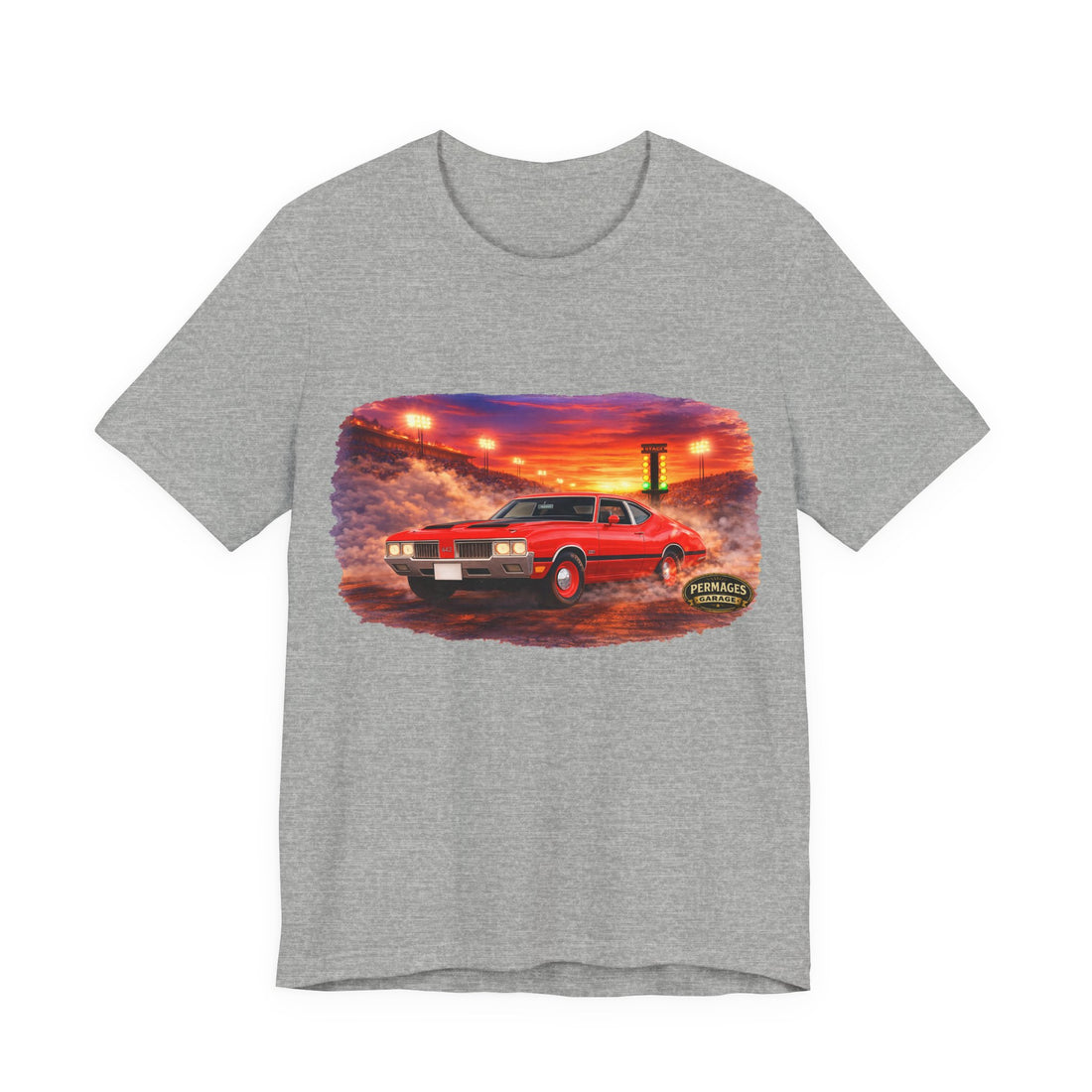 Nitro Series – High-Octane Classic  Drag Racing with Distressed 1970 Olds Cutlass 442 Nitro Series T-Shirt