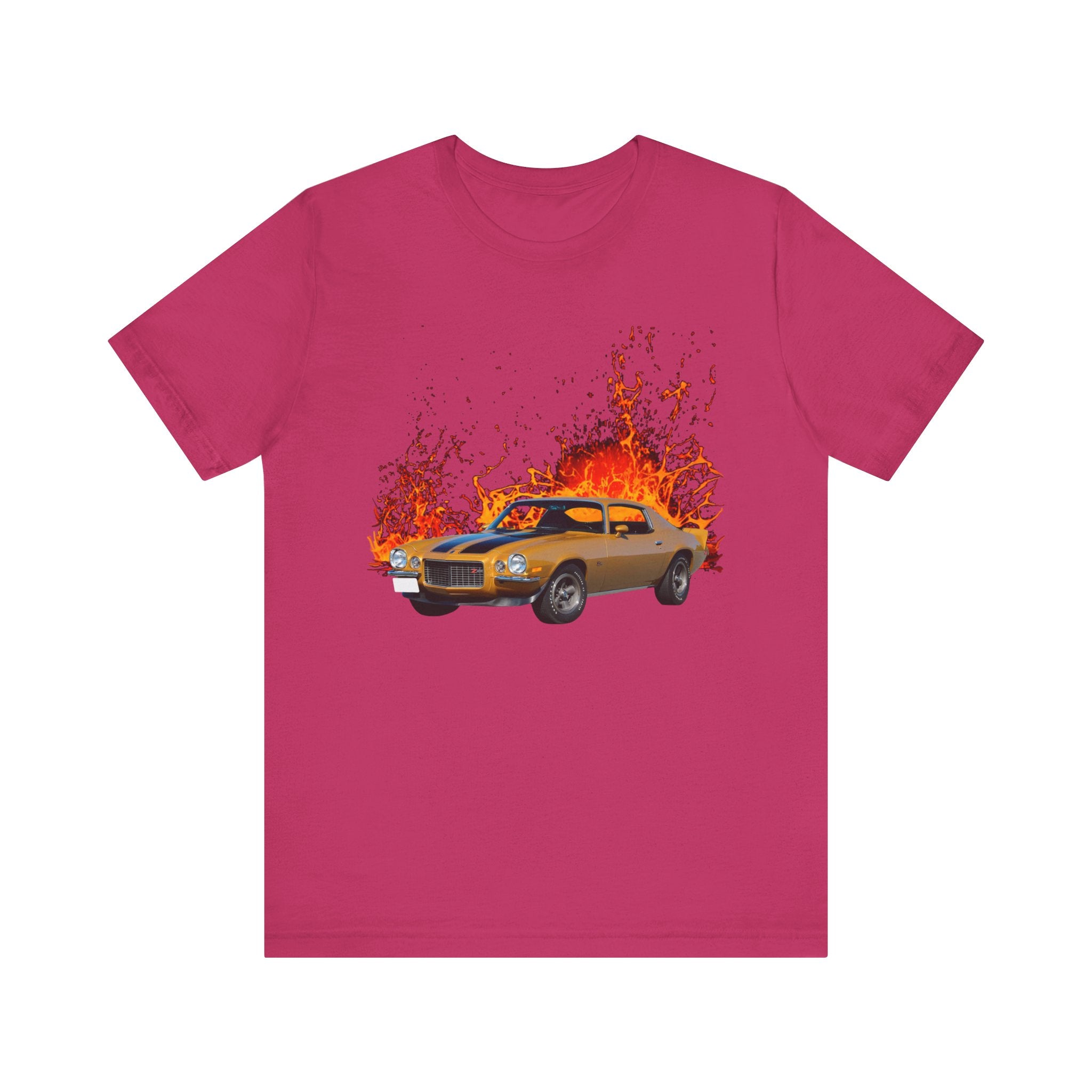 1970 Camaro Z28 in our lava series Short Sleeve Tee