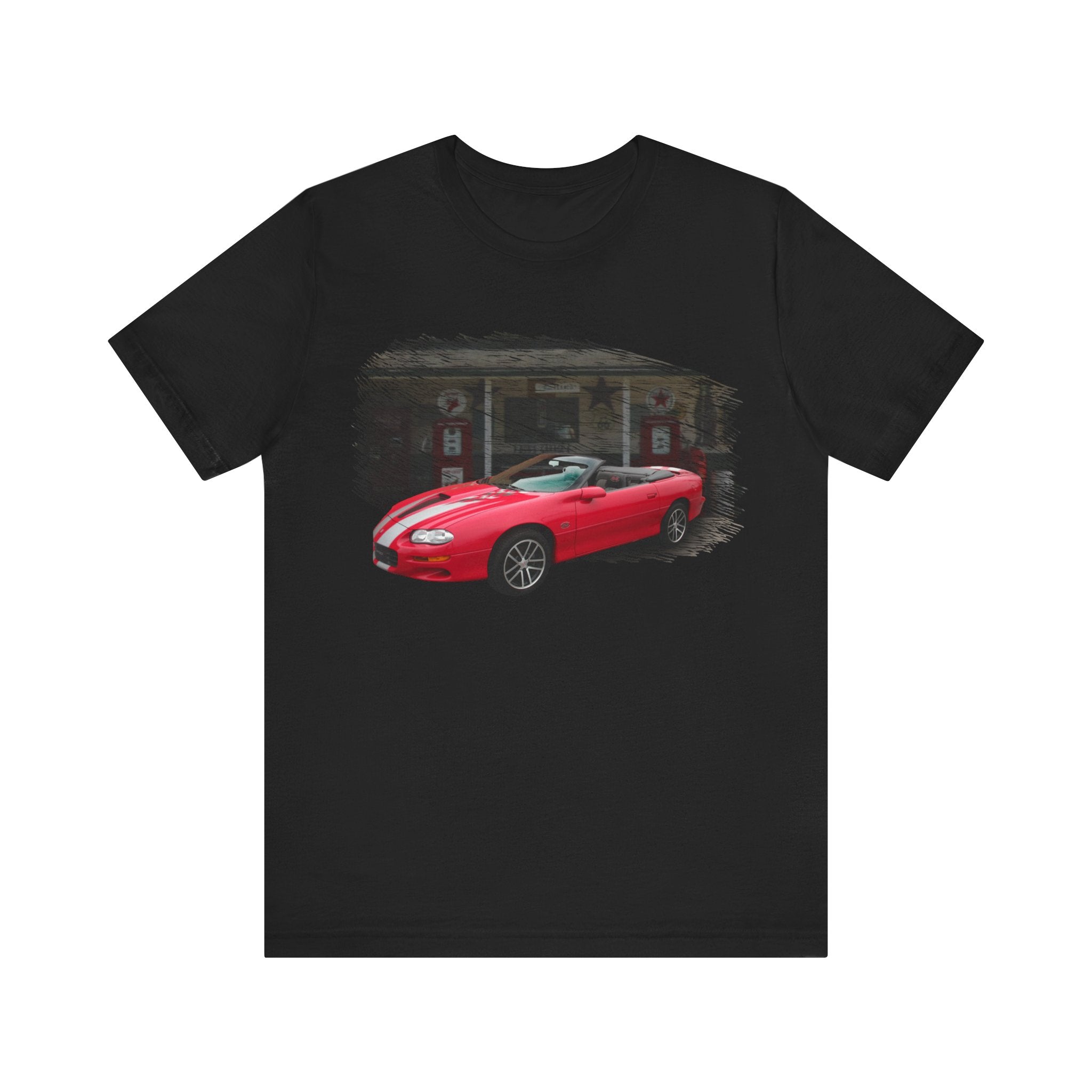 NEW 2002 35th Anniversary Camaro SS in our filling station series Short Sleeve T-Shirt