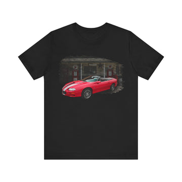 NEW 2002 35th Anniversary Camaro SS in our filling station series Short Sleeve T-Shirt