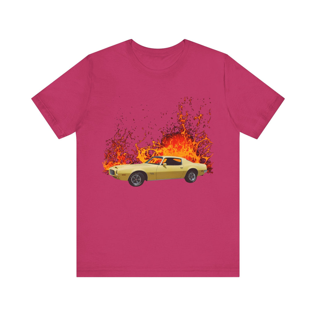 1970 Pontiac Formula Firebird lava series short sleeve tee on black background