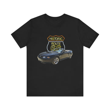 2003 Ford Mustang Centennial Edition in our Route 66 in the dark series Short Sleeve T-Shirt