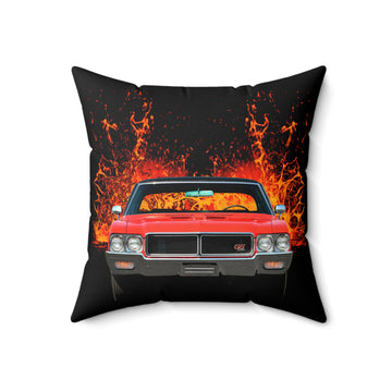 1970 Buick GS Gran Sport in our lava series Spun Polyester Square Pillow