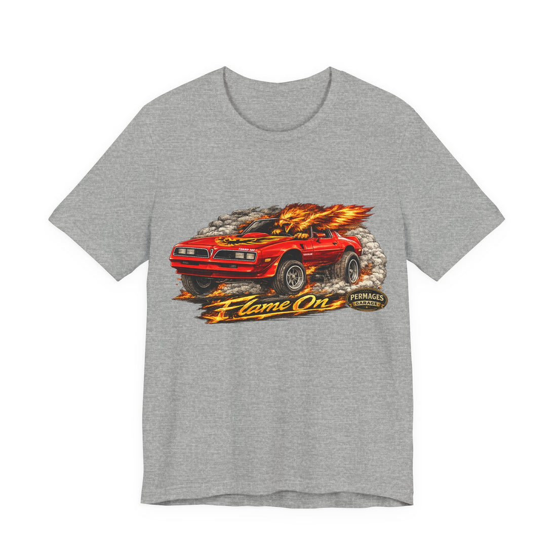 Flame On! Lightly Distressed.  Pontiac Firebird Trans AM Outlaw Series T-Shirt