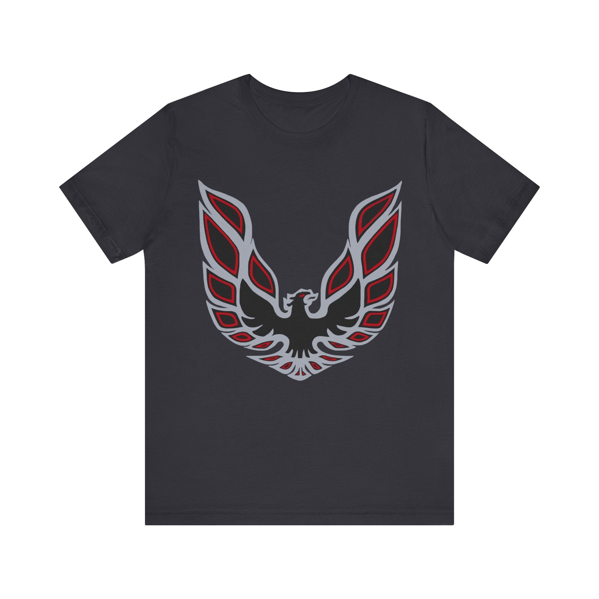 Pontiac Firebird Trans AM Logo Short Sleeve Tshirt featuring classic design on black fabric.