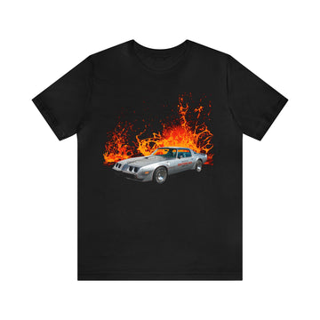 1979 Firebird Trans AM Pace Car in our lava series Short Sleeve Tee