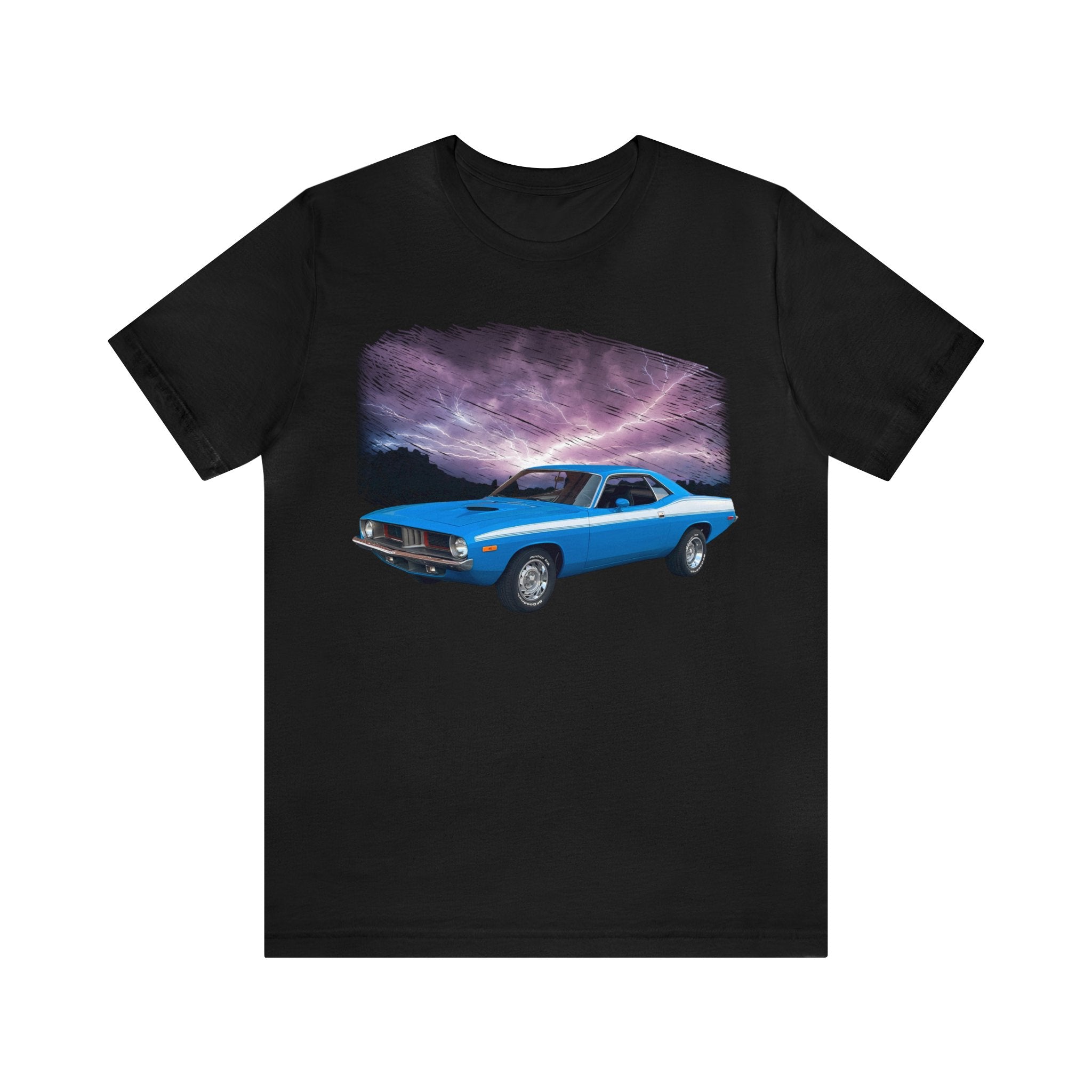 1974 Barracuda in our lightning series Short Sleeve Tee