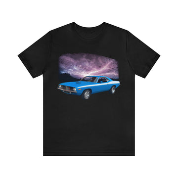 1974 Barracuda in our lightning series Short Sleeve Tee