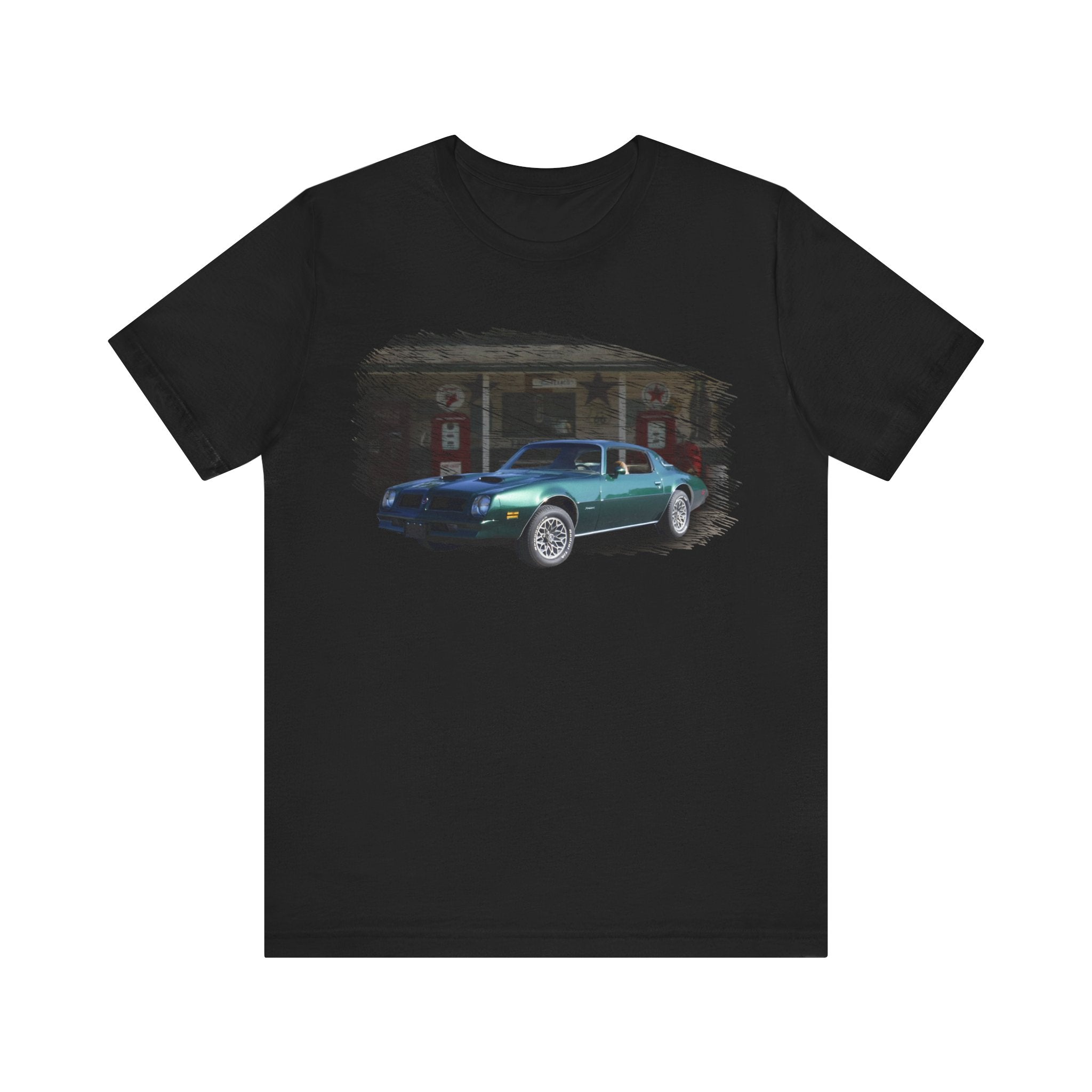 New 1976 Formula Firebird in our filling station series Short Sleeve T-Shirt