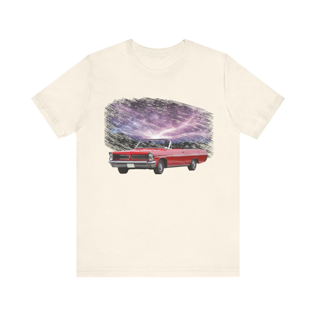 1963 Pontiac Catalina Lightning Series Short Sleeve Tee in black, featuring a classic car graphic.