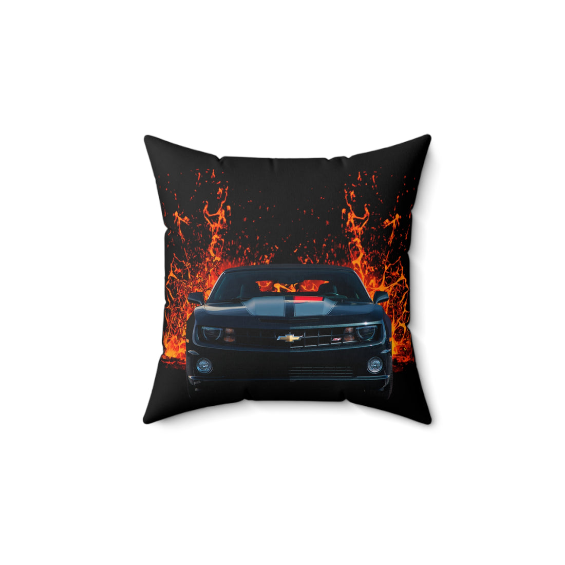 2012 45th Anniversary Camaro in our lava series Spun Polyester Square Pillow