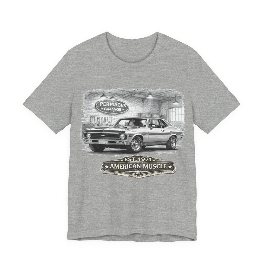 Garage Series – Its more than just a car!  Slightly Distressed 1971 Chevy Nova Garage Series T-Shirt
