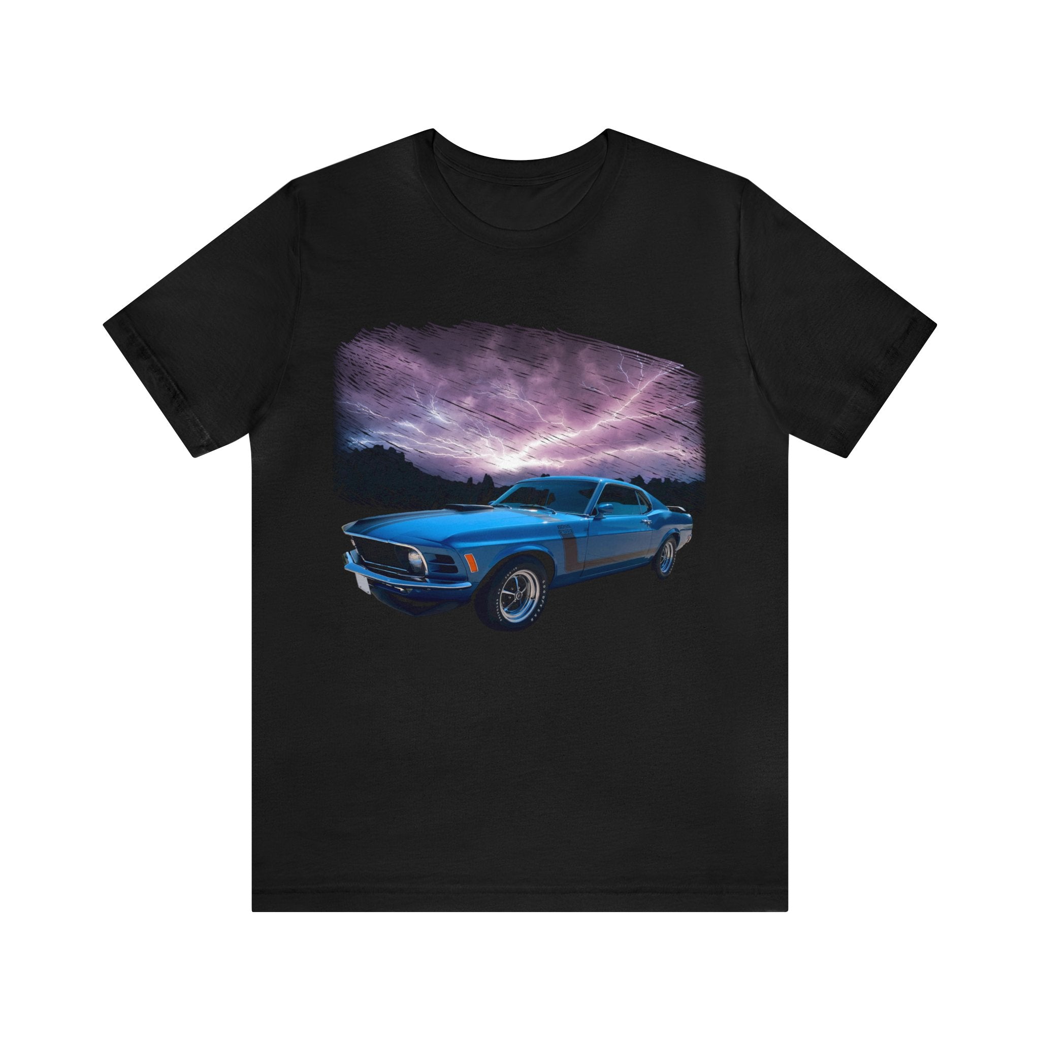 1970 302 Mustang in our lightning series Short Sleeve Tee