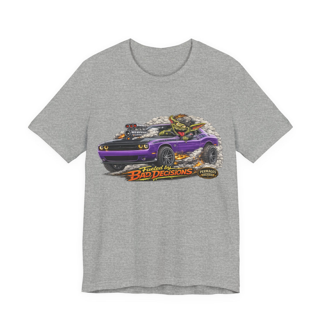Fueled by Bad Decisions! Lightly Distressed 2016 Challenger Outlaw Series T-Shirt